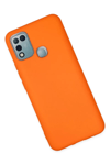 İnfinix Hot 10 Play Kılıf Nano içi Kadife Silikon - Turuncu