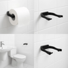 Modern Siyah Tuvalet Kağıtlığı Duvar Tipi Minimal Tasarım Peçetelik