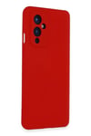 One Plus 9 Kılıf Nano içi Kadife Silikon - Kırmızı
