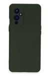 One Plus 9 Kılıf Nano içi Kadife Silikon - Koyu Yeşil