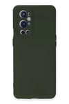 One Plus 9 Pro Kılıf Nano içi Kadife Silikon - Koyu Yeşil
