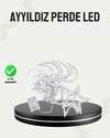 Prizli Yıldız Ay Perde LED Işık Ev ve Organizasyon Dekoru