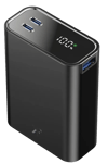 PW501 20.000 mAh Dijital Göstergeli 2 Adet 45W Type-C ve 22.5W USB Çıkışlı Şarj PD Hızlı Şarj Powerbank - Siyah