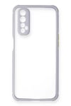 Realme 7 Kılıf Miami Şeffaf Silikon - Lila