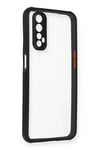 Realme 7 Kılıf Miami Şeffaf Silikon - Siyah