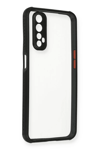 Realme 7 Kılıf Miami Şeffaf Silikon - Siyah