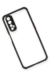 Realme 7 Kılıf Miami Şeffaf Silikon - Siyah