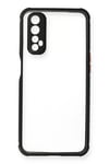 Realme 7 Kılıf Miami Şeffaf Silikon - Siyah