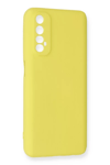 Realme 7 Kılıf Nano içi Kadife Silikon - Sarı