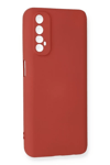 Realme 7 Kılıf Nano içi Kadife Silikon - Kiremit