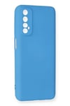 Realme 7 Kılıf Nano içi Kadife Silikon - Mavi