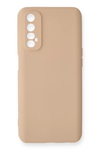 Realme 7 Kılıf Nano içi Kadife Silikon - Pudra