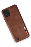 Realme C11 2021 Kılıf Loop Deri Silikon - Kahverengi