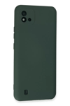Realme C11 2021 Kılıf Nano içi Kadife Silikon - Koyu Yeşil