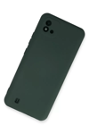 Realme C11 2021 Kılıf Nano içi Kadife Silikon - Koyu Yeşil
