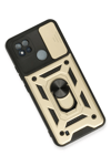 Realme C11 2021 Kılıf Pars Lens Yüzüklü Silikon - Gold