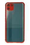 Realme C11 Kılıf Miami Şeffaf Silikon - Kırmızı