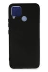 Realme C15 Kılıf Nano içi Kadife Silikon - Siyah