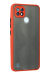 Realme C21 Kılıf Montreal Silikon Kapak - Kırmızı