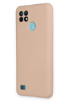 Realme C21 Kılıf Nano içi Kadife Silikon - Pudra