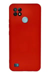 Realme C21 Kılıf Nano içi Kadife Silikon - Kırmızı