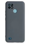 Realme C21 Kılıf Nano içi Kadife Silikon - Gri