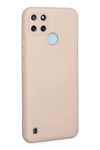 Realme C25Y Kılıf Nano içi Kadife Silikon - Pudra