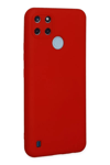 Realme C25Y Kılıf Nano içi Kadife Silikon - Kırmızı
