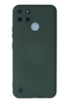 Realme C25Y Kılıf Nano içi Kadife Silikon - Koyu Yeşil