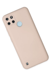 Realme C25Y Kılıf Nano içi Kadife Silikon - Pudra