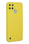 Realme C25Y Kılıf Nano içi Kadife Silikon - Sarı