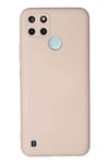 Realme C25Y Kılıf Nano içi Kadife Silikon - Pudra