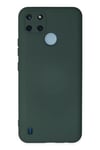 Realme C25Y Kılıf Nano içi Kadife Silikon - Koyu Yeşil