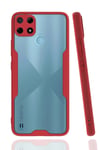 Realme C25Y Kılıf Platin Silikon - Kırmızı