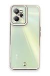 Realme C35 Kılıf Liva Lens Silikon - Beyaz
