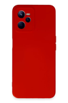 Realme C35 Kılıf Nano içi Kadife Silikon - Kırmızı