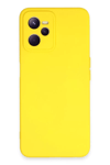 Realme C35 Kılıf Nano içi Kadife Silikon - Sarı