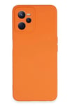 Realme C35 Kılıf Nano içi Kadife Silikon - Turuncu