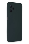 Realme C35 Kılıf Nano içi Kadife Silikon - Koyu Yeşil