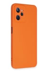 Realme C35 Kılıf Nano içi Kadife Silikon - Turuncu