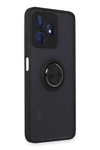 Realme C53 Kılıf Montreal Yüzüklü Silikon Kapak - Siyah