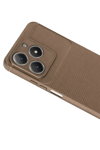 Realme C61 Kılıf Auto Focus Karbon Kapak - Kahverengi