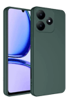 Realme C61 Kılıf First Silikon - Koyu Yeşil