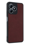 Realme Note 50 4G Kılıf Aras Deri Kapak - Bordo