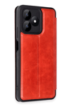 Realme Note 50 4G Kılıf Flip Cover - Kırmızı