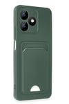 Realme Note 50 4G Kılıf Kelvin Kartvizitli Silikon - Koyu Yeşil