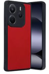 Redmi Note 14 4G Kılıf Aras Deri Kapak - Kırmızı