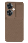 Reno 11F Kılıf Auto Focus Karbon Kapak - Kahverengi