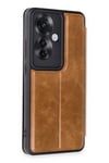 Reno 11F Kılıf Flip Cover - Taba