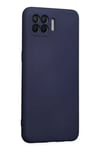 Reno 4 Lite Kılıf Nano içi Kadife Silikon - Lacivert